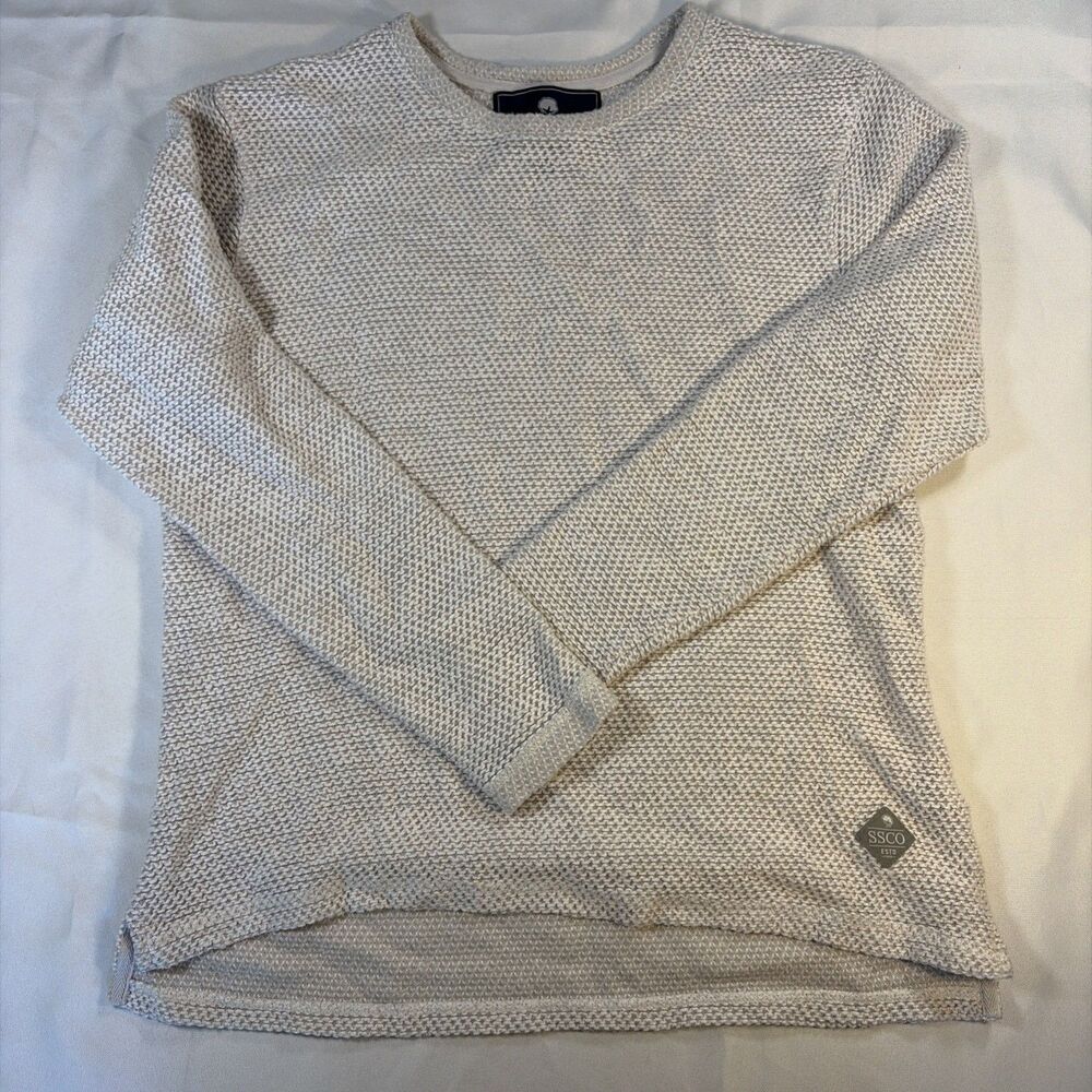 Southern Shirt Women's Waffle Knit Cream Sweater Shirt Size Small